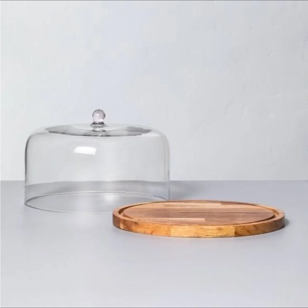 Wood and Glass Cake Dessert Stand  - Hearth & Hand with Magnolia
